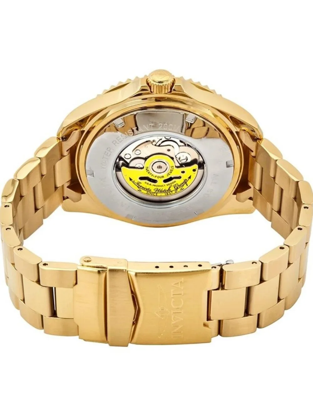 NWT Invicta Pro Diver Automatic Date Blue Dial Yellow Gold-tone Men's Watch